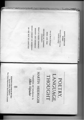 Poetry, Language, Thought