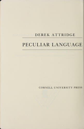 Peculiar Language