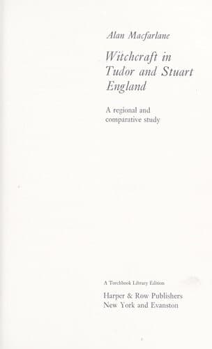 Witchcraft in Tudor and Stuart England