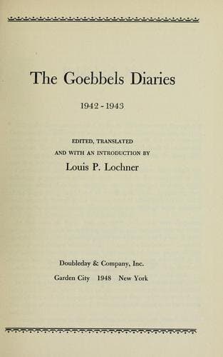 Final Entries, 1945