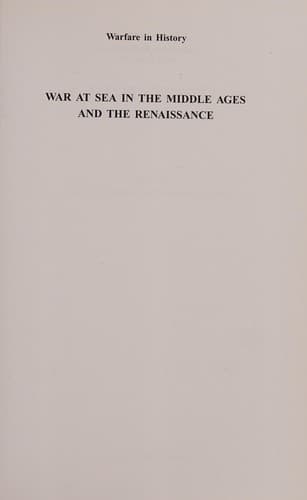 War at Sea in the Middle Ages and the Renaissance
