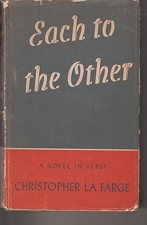 Each to the Other a novel in Verse in rare dustjacket