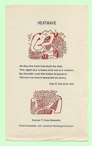 Heatwave [Phoenix Broadsheet No.130] (Fawn paper version)