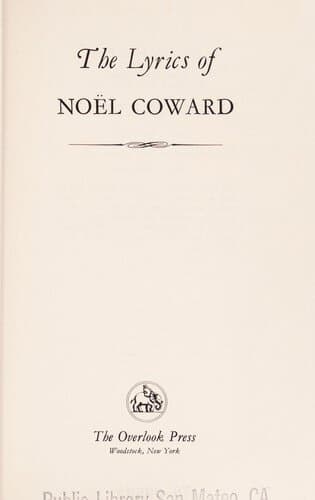 The Lyrics of Noel Coward